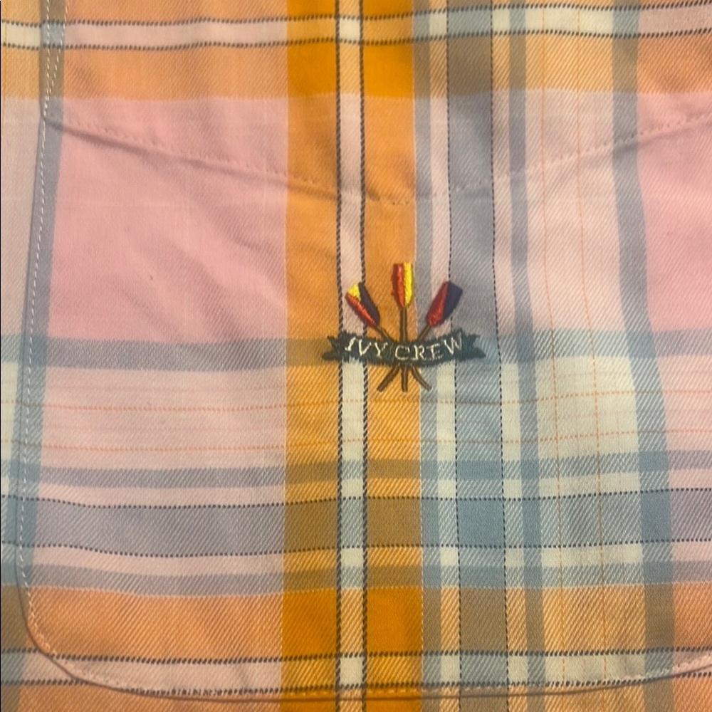 Men's Casual Ivy Crew Plaid Button Down Shirt - Multicolor L